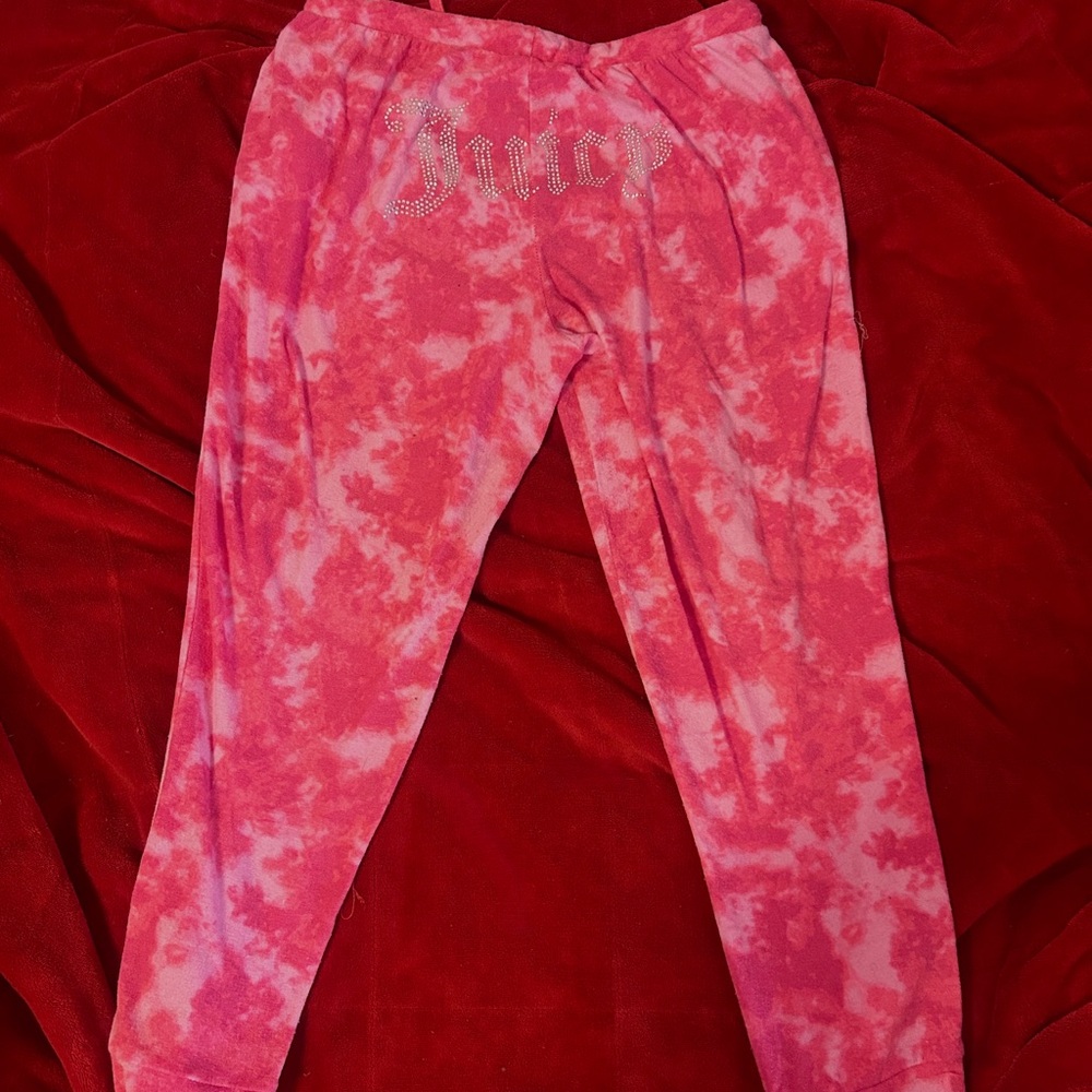 Juicy Couture Pink Tie-Dye Sweatpants